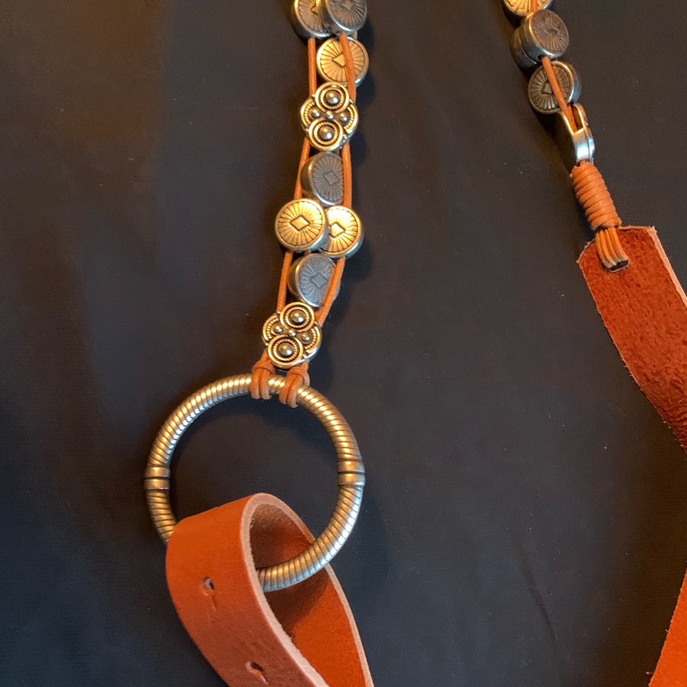 Silver & Gold Leather Belt